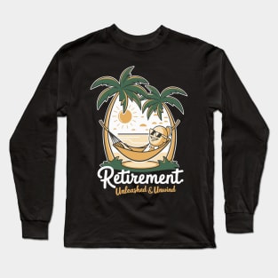 Retirement Serenity Design - Coastal Sunset Relaxation Long Sleeve T-Shirt